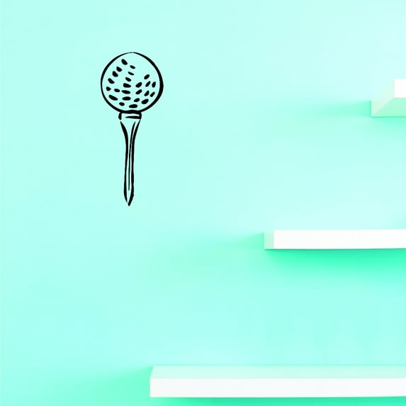 Custom Wall Decal Golf Tee Ball Sports Vinyl Wall Sticker 12x30"