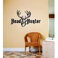 thumbnail image 1 of Custom Wall Decal Head Hunter Letters With Deer Buck Image Animal Hunting Hunter Boys Sticker Vinyl Wall 10 X 20", 1 of 1