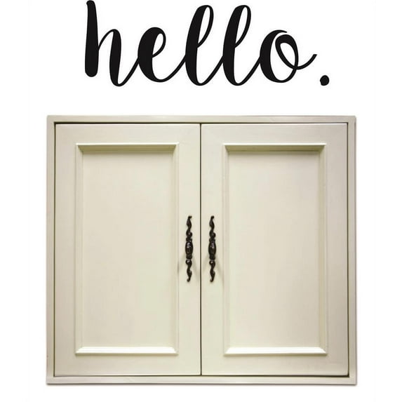 Custom Wall Decal Hello Peel & Stick Sticker Vinyl Wall Decal 16x40 Inches