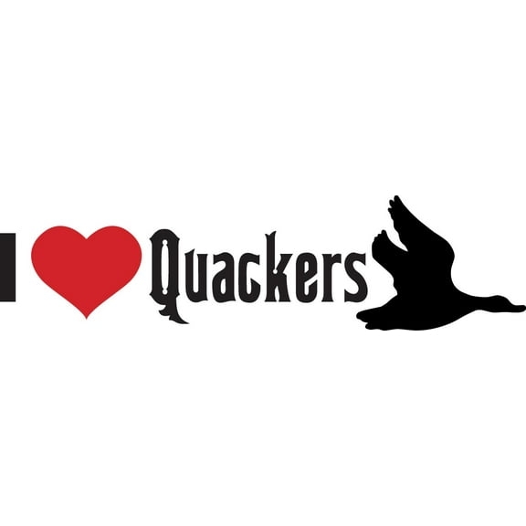 Custom Wall Decal I Love Quackers 2 Picture Art Kids Boys BedRoom- Peel & Stick Sticker - Vinyl Wall Decal Size : 5 X 22 Inches