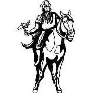 Indian Picture Art - Boys Bed Room - Peel & Stick Sticker - Vinyl Wall Decal 20x20