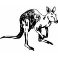 thumbnail image 1 of Custom Wall Decal Kangaroo - Black & White - - Vinyl Wall Sticker 20x20", 1 of 1