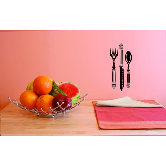 Custom Wall Decal Kitchen Utensils Decor Vinyl Wall - 20x40"