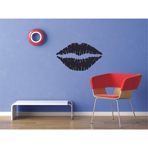 Custom Wall Decal Lips Wall Decal Decals Sticker Stickers - Girls Bedroom Home Decor Sticker - Vinyl Wall Size 10x20 inches