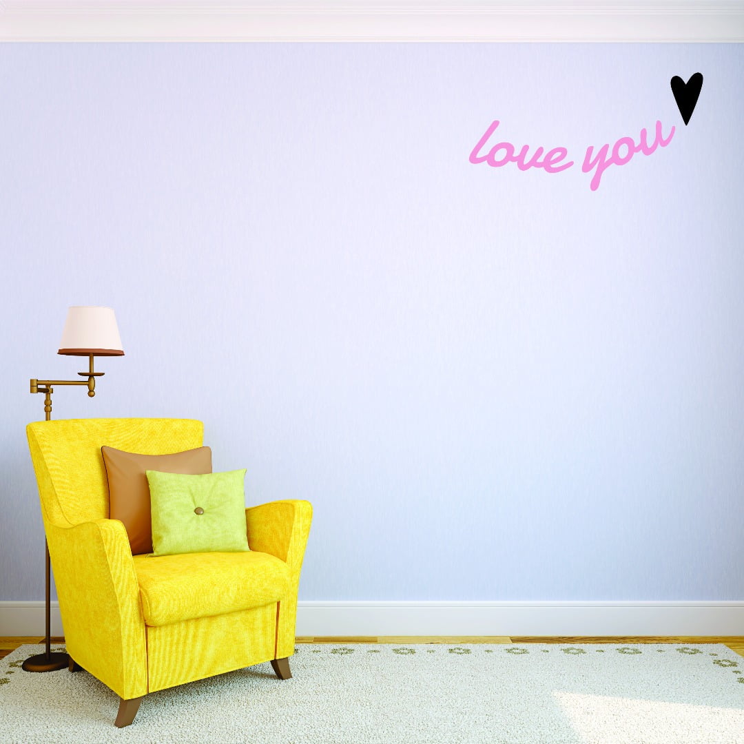 Custom Wall Decal Love You Heart Living Room Decor Sticker Picture Art ...