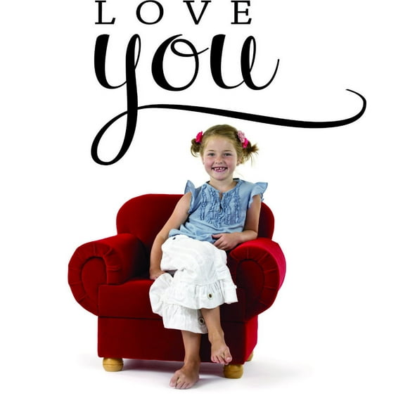 Custom Wall Decal : Love You Quote 16x24 Inches
