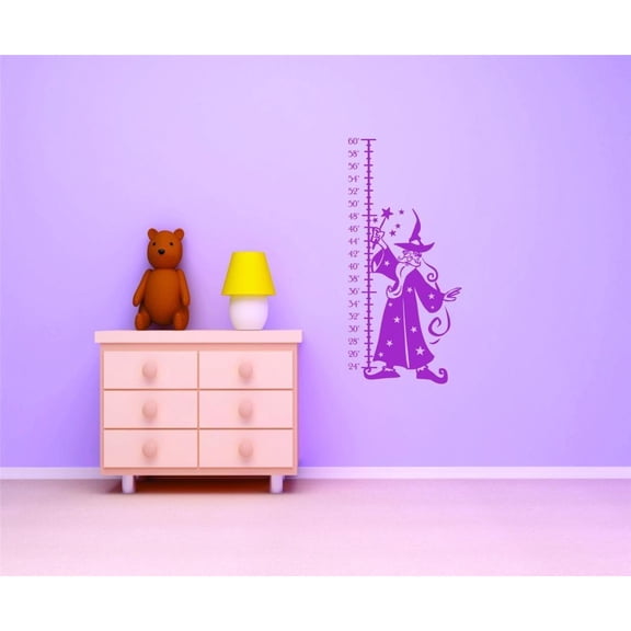 Custom Wall Decal Magic Growth Chart Picture Art - Kids Bed Room - Peel & Stick Sticker - Vinyl...