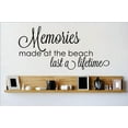thumbnail image 1 of Custom Wall Decal : Memories made at the beach last a lifetime Love Life Inspire Quote Wall Sticker : 8 X20" -, 1 of 1