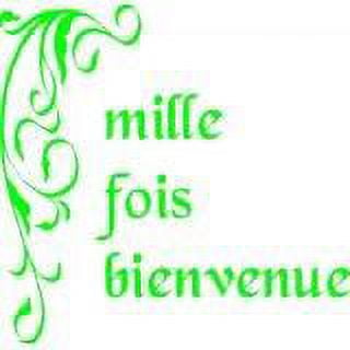 Custom Wall Decal - 'Mille Fios Bienvenue' Vinyl Letter Quote Sticker - Vinyl Wall