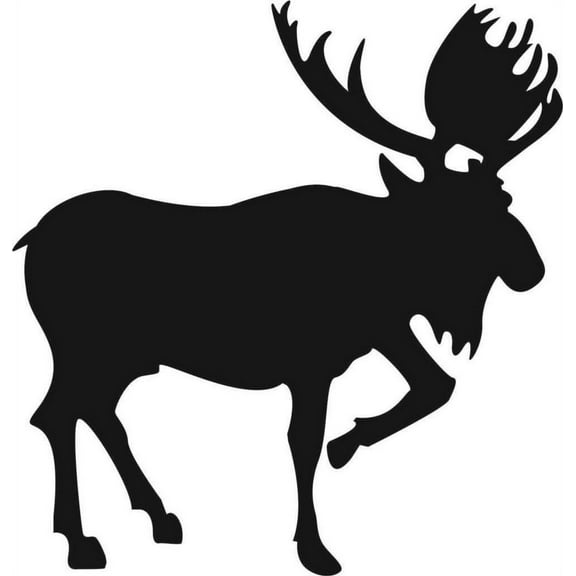 Custom Wall Decal Moose Animal 12"X12" - Kids Boys Bed Room - - Vinyl Wall Sticker