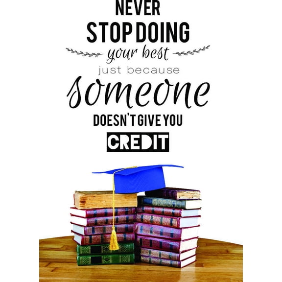 Custom Wall Decal : Never Stop Doing Your Best Just Because Someone Doesn't Give You Cit Motovaional Inspirational Life Quote 20x30"