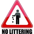 thumbnail image 1 of Custom Wall Decal No littering 8"X8"- Boys Bed Room - Sticker - Vinyl Wall, 1 of 1