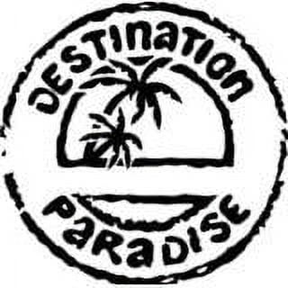 Custom Wall Decal Paradise Picture Art - Home Living Room Peel & Stick Sticker - Vinyl Wall Decal