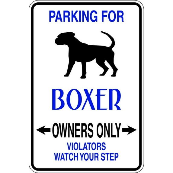 Custom Wall Decal Parking For Boxer -Parking Signs - - Vinyl Wall Sticker : 9 X18"
