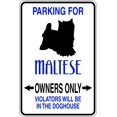 thumbnail image 1 of Custom Wall Decal Parking For Maltese -Parking Signs - - Vinyl Wall Sticker : 9 X18", 1 of 1