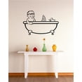 thumbnail image 1 of Custom Wall Decal Peel & Stick Sticker : Bathroom Bathroom Tub Sign Quote Design Mural 12x30 Inches, 1 of 1