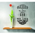 thumbnail image 1 of Custom Wall Decal Peel & Stick Sticker : Blessed Is The Nation Whose GOD Is LORD Quote Design Mural 16x24 Inches, 1 of 1