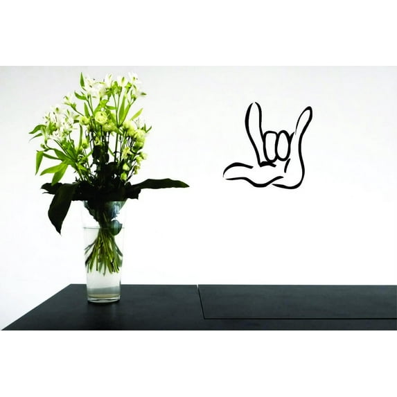 Custom Wall Decal - Peel & Stick Sticker : Love Sign Home Decor Picture Art Size :12 Inches x 12 Inches