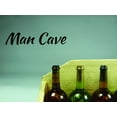 thumbnail image 1 of Custom Wall Decal - Peel & Stick Sticker : Man Cave Text Lettering Quote Home Decor Picture Art 16x40 Inches, 1 of 1