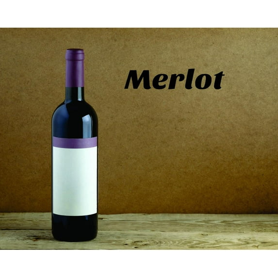 Custom Wall Decal - Peel & Stick Sticker : Merlot Kitchen Quote Home Decor Picture Art Size :10 Inches x 40 Inches