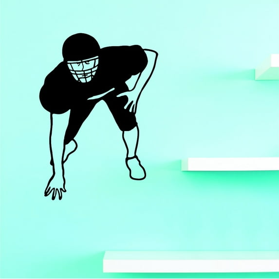 Custom Wall Decal Quarterback Football Player Team Sport Boy Teen Vinyl Wall Sticker 10x20"