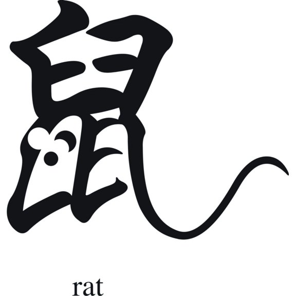 Custom Wall Decal Rat Picture Art - Living Room - Peel & Stick Sticker - Vinyl Wall Decal Size : 18 Inches X 18 Inches
