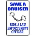 thumbnail image 1 of Custom Wall Decal Save A Cruiser Picture Art Boys Bed Room - Peel & Stick Sticker - Vinyl Wall Decal Size : 9 Inches X 18 Inches, 1 of 1