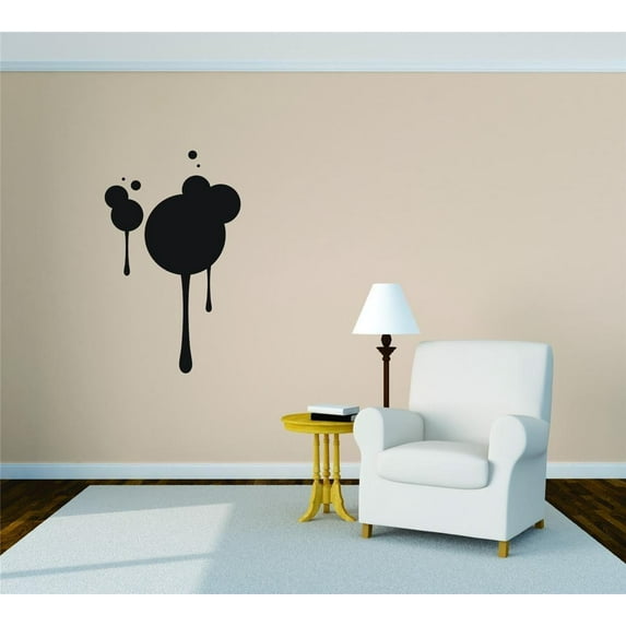 Custom Wall Decal Spot Paint Dripping Abstract Mural 20"X25" - Vinyl Wall Graphic Sticker Home Bedroom
