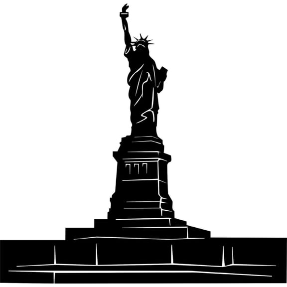 Custom Wall Decal Statue Of Liberty Living Room - NYC New York City Sticker Vinyl Wall 18 X 18"