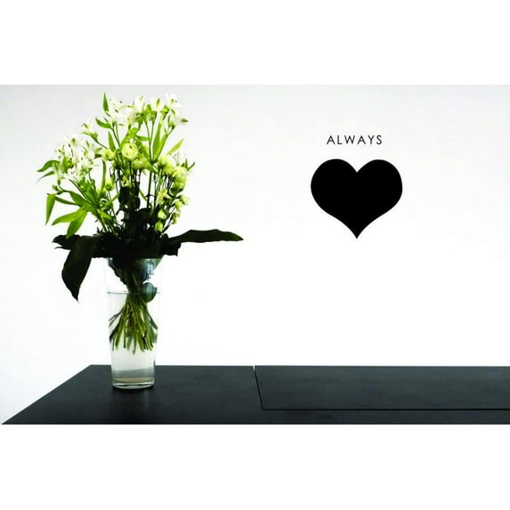 Custom Wall Decal Sticker - Always Heart Home Decor 20x20"