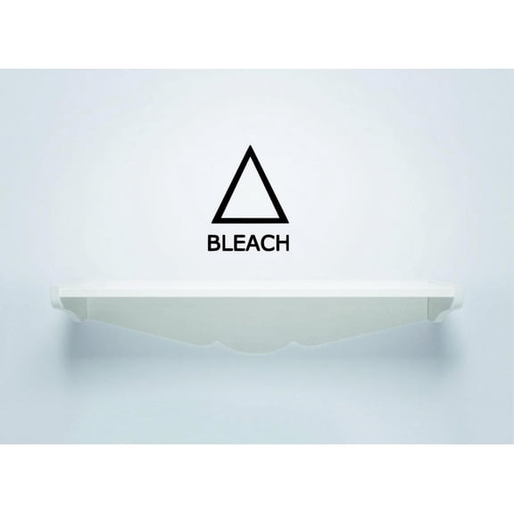 Custom Wall Decal Sticker - Bleach Laundry Sign Housekeeping Cleaning Home Decor Picture Art 20x40 Inches