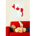 thumbnail image 1 of Custom Wall Decal Sticker : Canadian Moose Flag Canada Maple Leaf Logo 20x30", 1 of 1