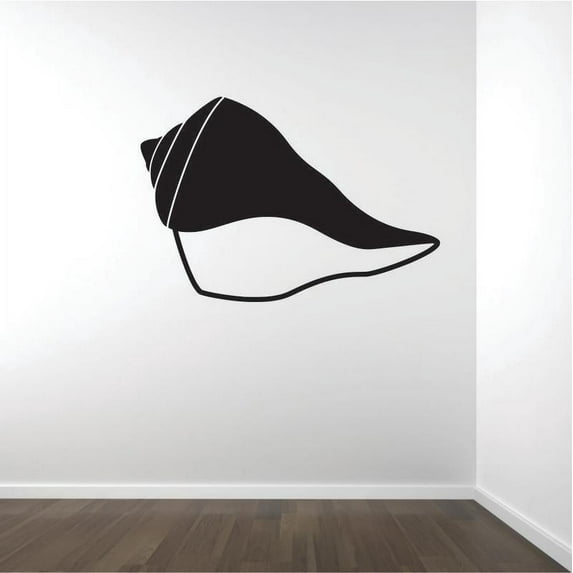 Custom Wall Decal Sticker : Conch Shell Ocean Sea Water Sand 20x30"