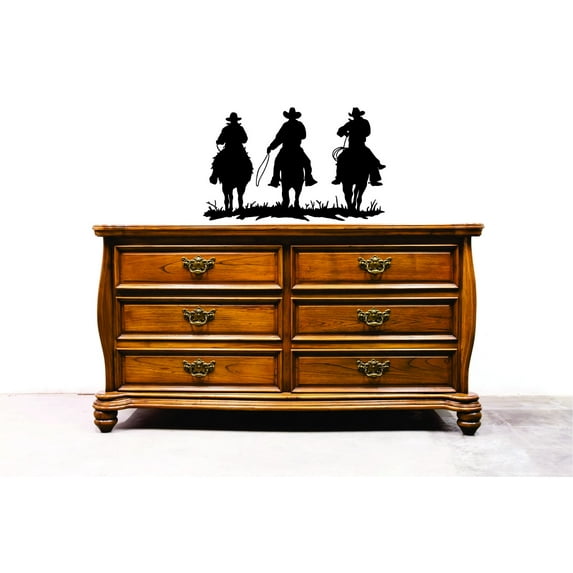 Custom Wall Decal Sticker : Cowboy riding Home Decor 10x20"