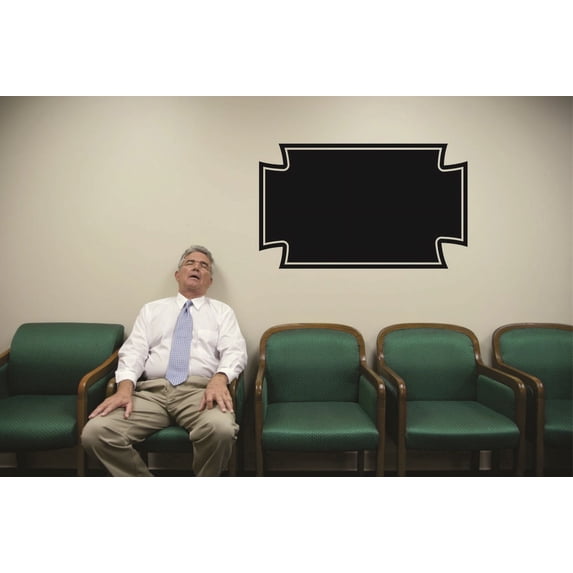 Custom Wall Decal Sticker : Cross Shaped Frame Silhouette 20x30"
