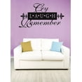 thumbnail image 1 of Custom Wall Decal Sticker : Cry Laugh Remember Memorial Quote 12x18", 1 of 1