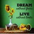 thumbnail image 1 of Custom Wall Decal Sticker : Dream Without Fears Live Without Limits Inspirational Life Quote 12x12 Inches, 1 of 2