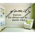 thumbnail image 1 of Custom Wall Decal Sticker : Family Forever, For Always And No Matter What Inspirational Life Quote 12x18 Inches, 1 of 1