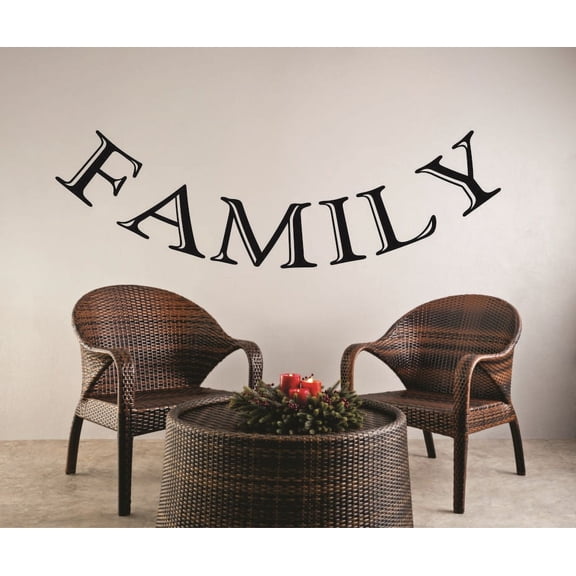 Custom Wall Decal Sticker : Family Lettering Text Quote 16x40"