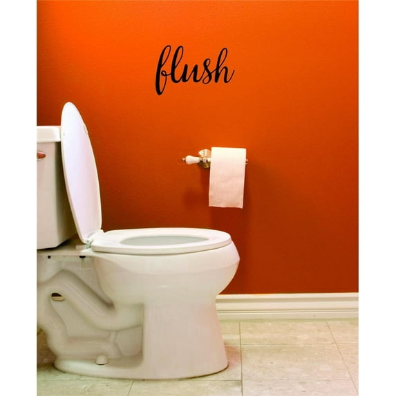 Custom Wall Decal Sticker Flush Text Lettering Bathroom Quote Home Decor :8 X32"