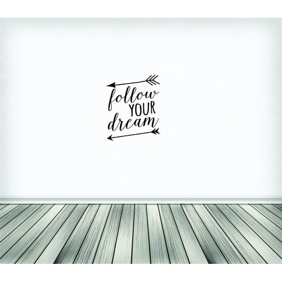 Custom Wall Decal Sticker Follow Your Dream Text Lettering Inspirational Life Quote Home Decor 20 x 40"