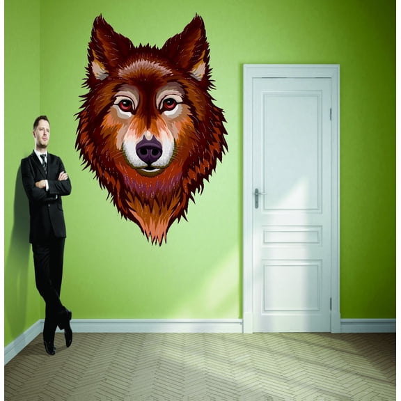 Custom Wall Decal Sticker : Fox Head Animal 30x30"