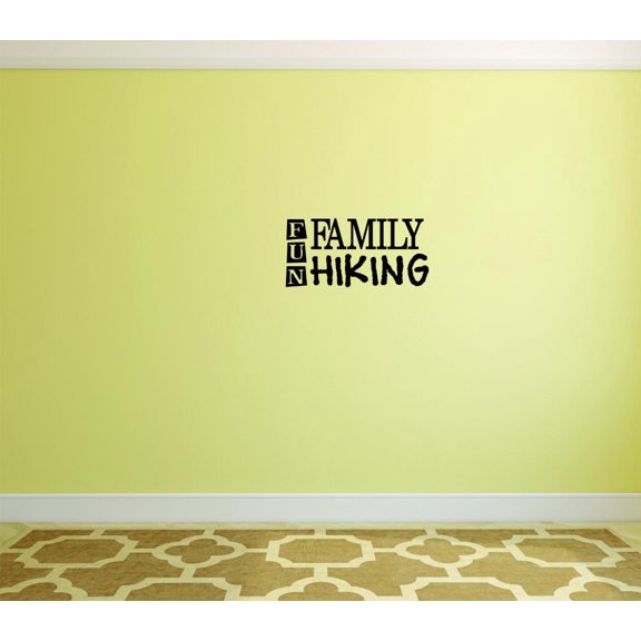 Custom Wall Decal Sticker : Fun Family Hiking Camping Outdoors Quote Home Decor Picture Art 10x20 Inches
