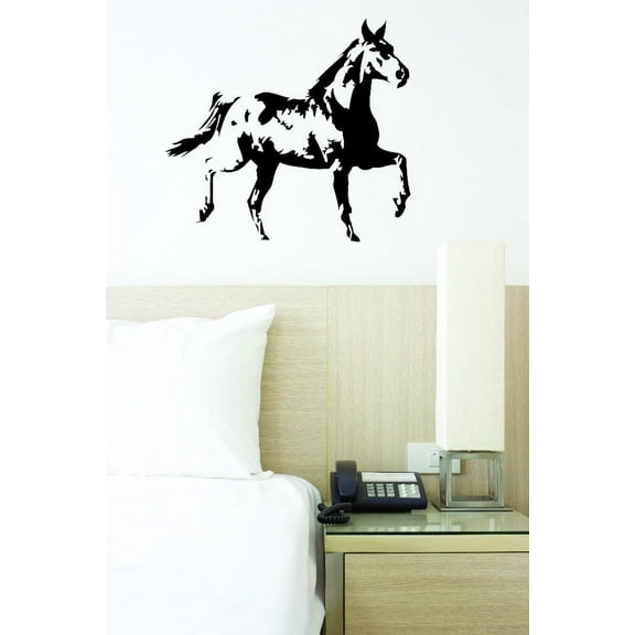 Custom Wall Decal Sticker : Galloping Running Horse 20x30 Inches