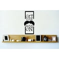 thumbnail image 1 of Custom Wall Decal Sticker : Get Your Man On Mustache Decor Vinyl Mural 6x20", 1 of 1