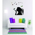 thumbnail image 1 of Custom Wall Decal Sticker : Girl Playing With Colorful Butterflies 20x30 Inches, 1 of 1