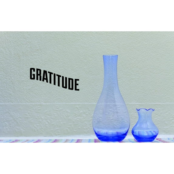 Custom Wall Decal Sticker : Gratitude Quote Home Decor Picture Art 10x20 Inches