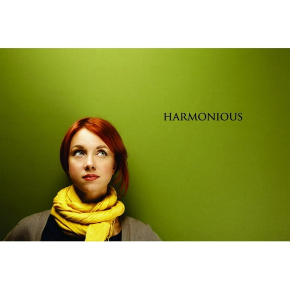 Custom Wall Decal Sticker - Harmonious Inspirational Life Quote - Self Esteem Home Decor Picture Art 6x24 Inches