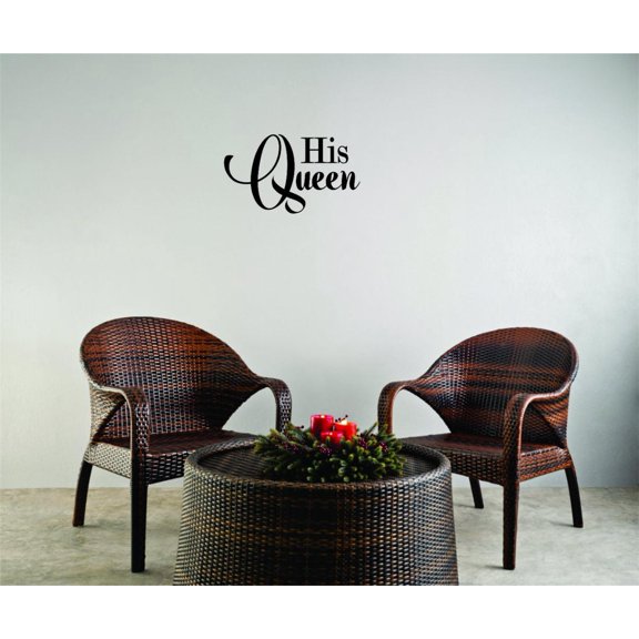 Custom Wall Decal Sticker - His Queen King Fairy Tale Castle Prince Princess Love Home Decor 16x40"