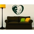 thumbnail image 1 of Custom Wall Decal Sticker : Horse Dog Cat Animal Heart Design 12x18", 1 of 1